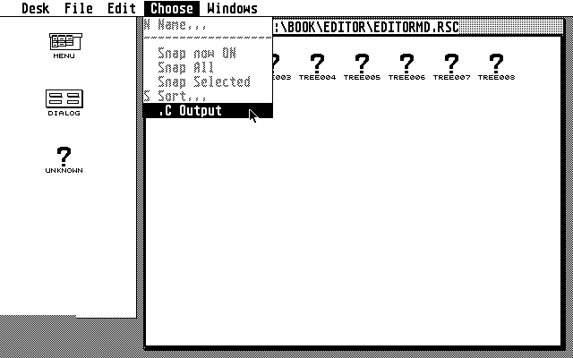 MKRSC - a Resource Construction Program atari screenshot